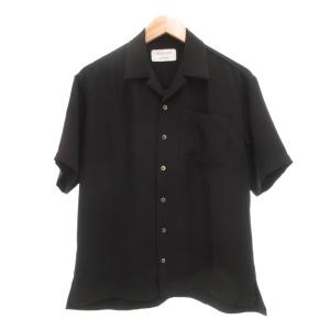 22SS ドレープドライオープンカラーSSシャツ 半袖 オーバーサイズ 1 黒 ブラック /UO