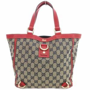 アビー ハンドバッグ トート GGキャンバス レザートリム ベージュ系 130739