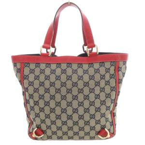 GUCCI アビー ハンドバッグ トート GGキャンバス レザートリム ベージュ系 130739