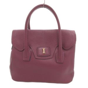 ハンドバッグ ショルダーバッグ 2WAY ポーチ付き レザー 紫 パープル /UO