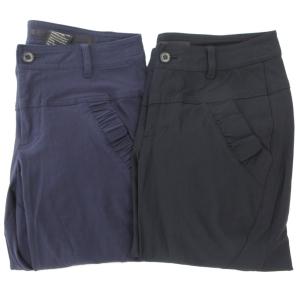 2点セット スキニーパンツ スラックス 34 36 黒 ブラック 紺 ネイビー /AE