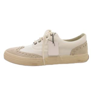 IRON スニーカー シューズ レザー 本革 M 白 ホワイト ウイングチップ /FF