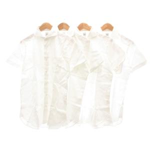 cotonificio albini 半袖シャツ 4点セット まとめ ホリゾンタルカラー 3 ホワイト