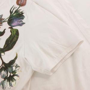 VIVIENNE WESTWOOD MAN Tシャツ 半袖 48 白 ホワイト オーブ刺繍 フラワープリント /UO