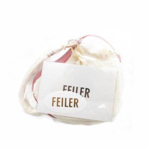 FEILER タグ付き ラブラリーハート ハート型ポーチ アイボリー L/LRH-243239 /UO