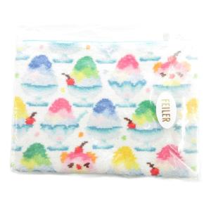 FEILER LOVERARY タグ付き ラブラリーカキゴオリ フラットポーチ 白系 マルチカラー /UO