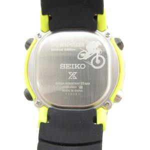 SEIKO PROSPEX LAND TRACER 腕時計 ソーラー デジタル ラバーバンド カモフラ柄 黒 ブラック