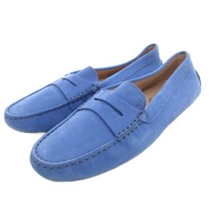 ゴンミーニ ドライビングシューズ モカシン スエード 38.5 ブルー /UO