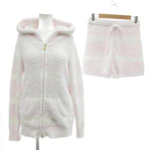 20SS セットアップ ルームウェア パーカー ショートパンツ F イージー ボーダー ピンク 白 ホワイト