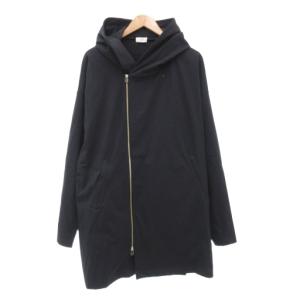 美品 ENROUTE ナイロンポリエステルアシンメトリージップビックパーカー コート 3 ダークグレー