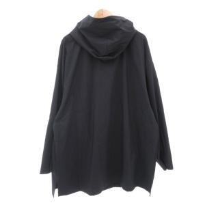 UNITED ARROWS 美品 ENROUTE ナイロンポリエステルアシンメトリージップビックパーカー コート 3 ダークグレー