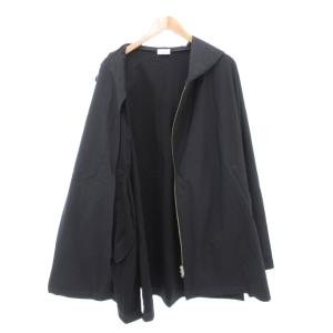 UNITED ARROWS 美品 ENROUTE ナイロンポリエステルアシンメトリージップビックパーカー コート 3 ダークグレー