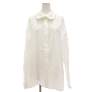 FRILL COLLAR BLOUSE コットンフリルカラーブラウス 長袖 F 白 23AMSBL05
