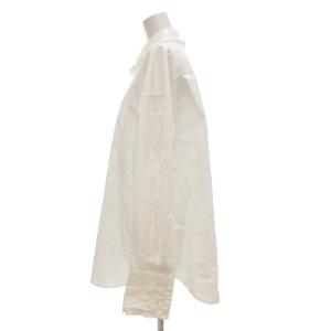 Shinzone FRILL COLLAR BLOUSE コットンフリルカラーブラウス 長袖 F 白 23AMSBL05