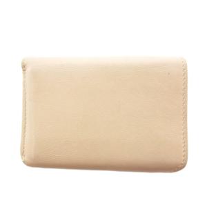 BALENCIAGA エッセンシャル ミニ ウォレット 三つ折り財布 牛革 ライトベージュ 658337 /UO AA