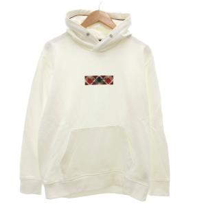 パーカ フーディ プルオーバー ロゴプリント 長袖 L 白 ホワイト /AE