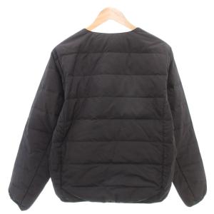 TAION ダウンジャケット M 黒 ブラック パッカブル付 ノーカラー /AE