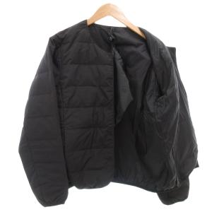 TAION ダウンジャケット M 黒 ブラック パッカブル付 ノーカラー /AE