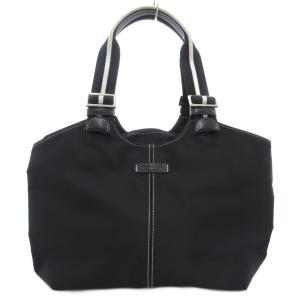 ハンドバッグ ステッチ ロゴ 黒 ブラック /AE