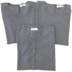 3点セット ニット セーター カーディガン 長袖 半袖 38 グレー /AE