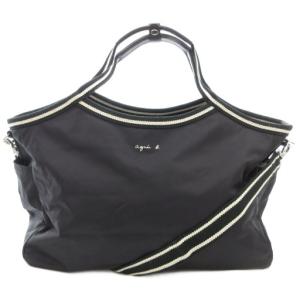 トートバッグ ショルダー  2WAY 黒 ブラック ロゴ /AE