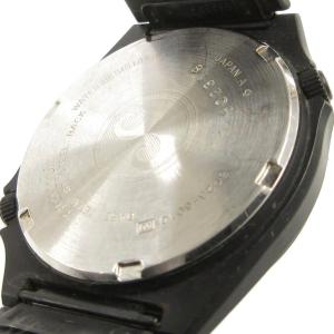 SEIKO クロノス アラーム 腕時計 5C23-6010 アナログウォッチ クォーツ カレンダー 黒 ブラック /AE