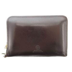 コインケース 小銭入れ ジャバラ レザー ダークブラウン /AE