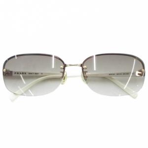 サングラス アイウェア 度無し リムレス グラデーション 6216 白 ホワイト グレー /AE