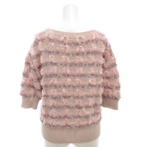 leur logette ニット セーター 半袖 リボン 1 ピンク /AE