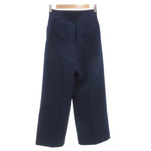 leur logette パンツ ハイウエスト センタープレス 0 紺 ネイビー /AE