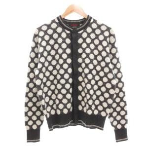 ブークレー ドット クルーネックカーディガン M グレー