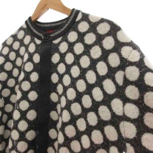 CABaN ブークレー ドット クルーネックカーディガン M グレー