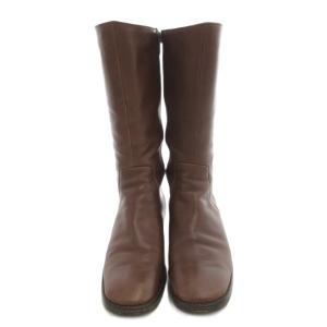 MARGARET HOWELL ロングブーツ チャンキーヒール 23cm ダークブラウン /UO