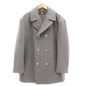 Pコート 中綿 ウール L グレー /UO