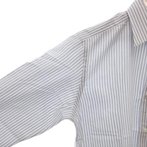 BEAMS F 美品 ワイシャツ Yシャツ ロンドンストライプ 長袖 15/38 グレー /AE