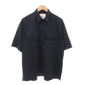 美品 Repose Wear 25SS シャツ プルオーバー オーバーサイズ 半袖 1 紺 ダークネイビー