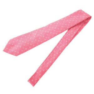 CHANEL ネクタイ シルク ココマーク クローバー ピンドット柄 ピンク /UO AA