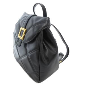 MARIE CLAIRE リュックサック デイパック ダイヤステッチ レザー ミニ 黒 ブラック /AE