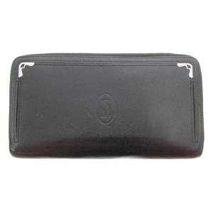 マストドゥカルティエ インターナショナル ウォレット 長財布 ラウンドジップ 黒 ブラック /UO