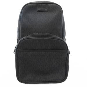 スリングパック ボディバッグ ロゴ 総柄 黒 ブラック /AE