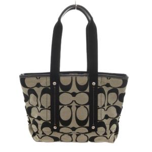 シグネチャー トートバッグ キャンバス 黒 ブラック F18855 /UO