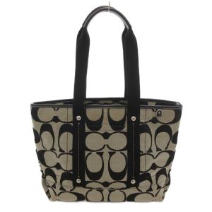 COACH シグネチャー トートバッグ キャンバス 黒 ブラック F18855 /UO