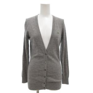 カーディガン ニット ロゴ 長袖 38 L グレー /AE
