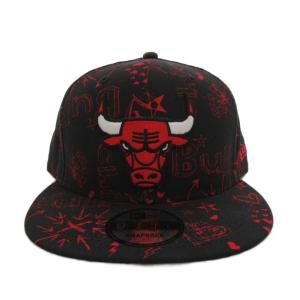 NEW ERA 9FIFTY NBA DOODLE シカゴ・ブルズ キャップ プリント ブラック /UO