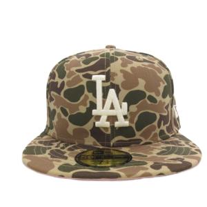 NEW ERA 59FIFTY MLB ドジャース キャップ カモフラ柄 7 3/4 カーキ系 /UO