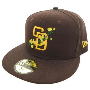 59FIFTY Side Patch Bloom サンディエゴ・パドレス キャップ 7 3/4 ブラウン