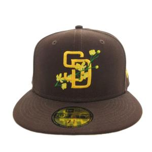 NEW ERA 59FIFTY Side Patch Bloom サンディエゴ・パドレス キャップ 7 3/4 ブラウン