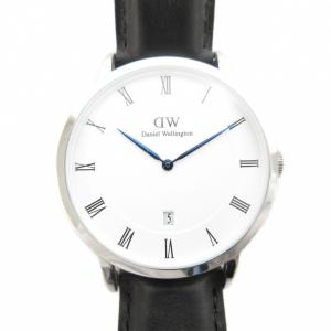 ダッパー シェフィールド 腕時計 クォーツ アナログ カレンダー付き 革ベルト 黒 ブラック /UO