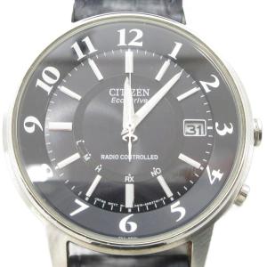 デイト 腕時計 アナログウォッチ 電波ソーラー シルバーカラー 紺 ネイビー FRD59-2483 /AE