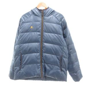 フーデッド ダウンジャケット O 紺 ネイビー ジップアップ RNB4136 /UO